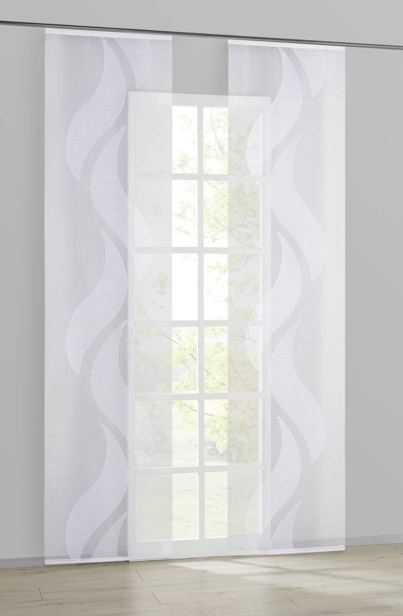 POCOline Schiebevorhang Flavio weiß B/L: ca. 60x245 cm