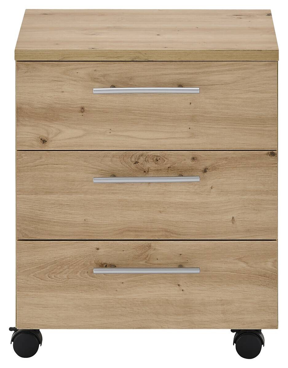 Rollcontainer Ben Eiche Artisan Nachbildung B/H/T: ca. 40x56x39 cm