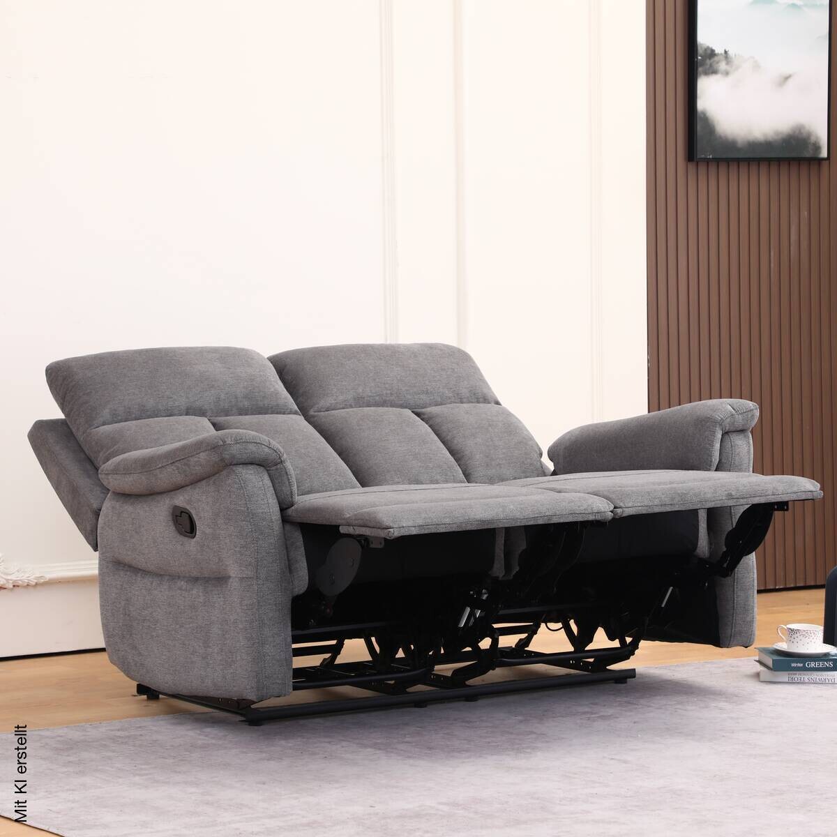 Sofa grau Polyester B/H/T: ca. 146x102x94 cm