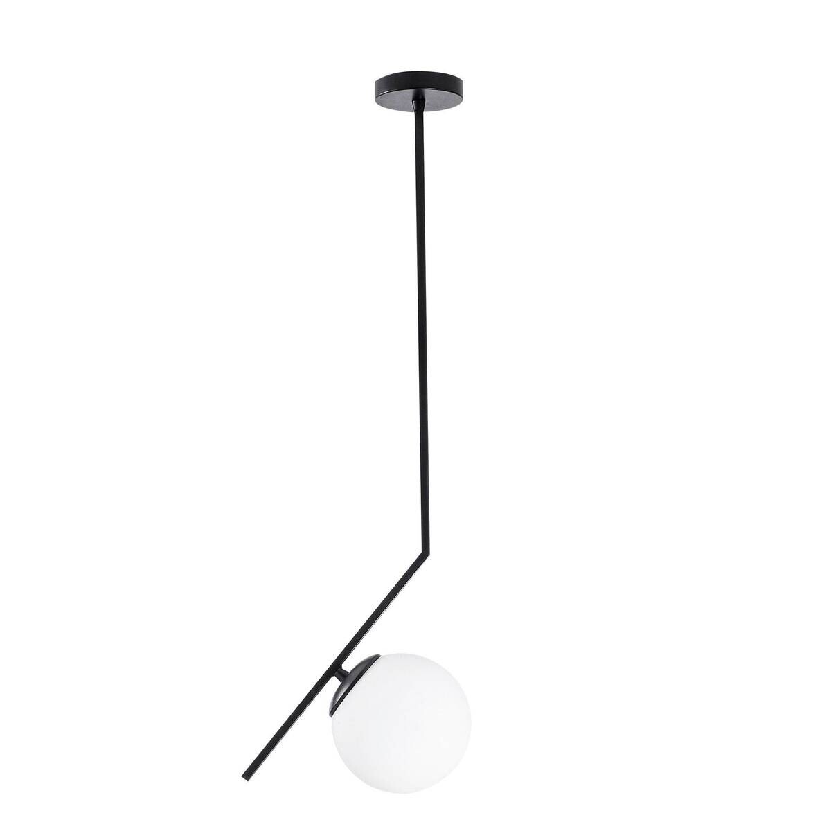 Pendelleuchte schwarz Glas Eisen B/H/T/L: ca. 15x76x15x25 cm E27 1 Brennstellen