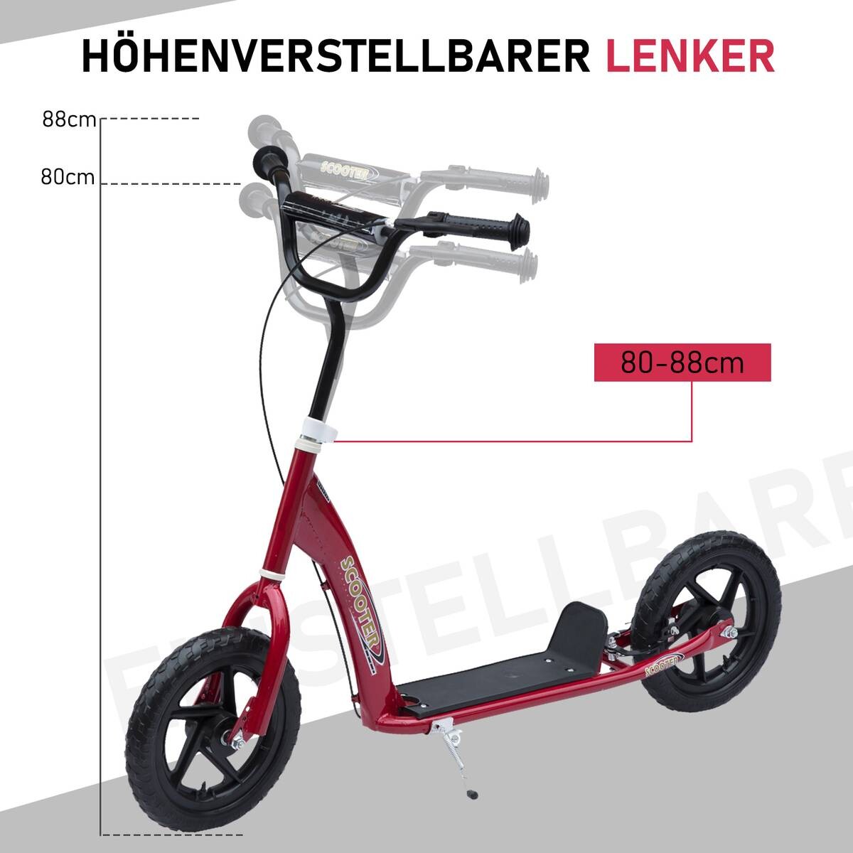HOMCOM Kinderroller rot