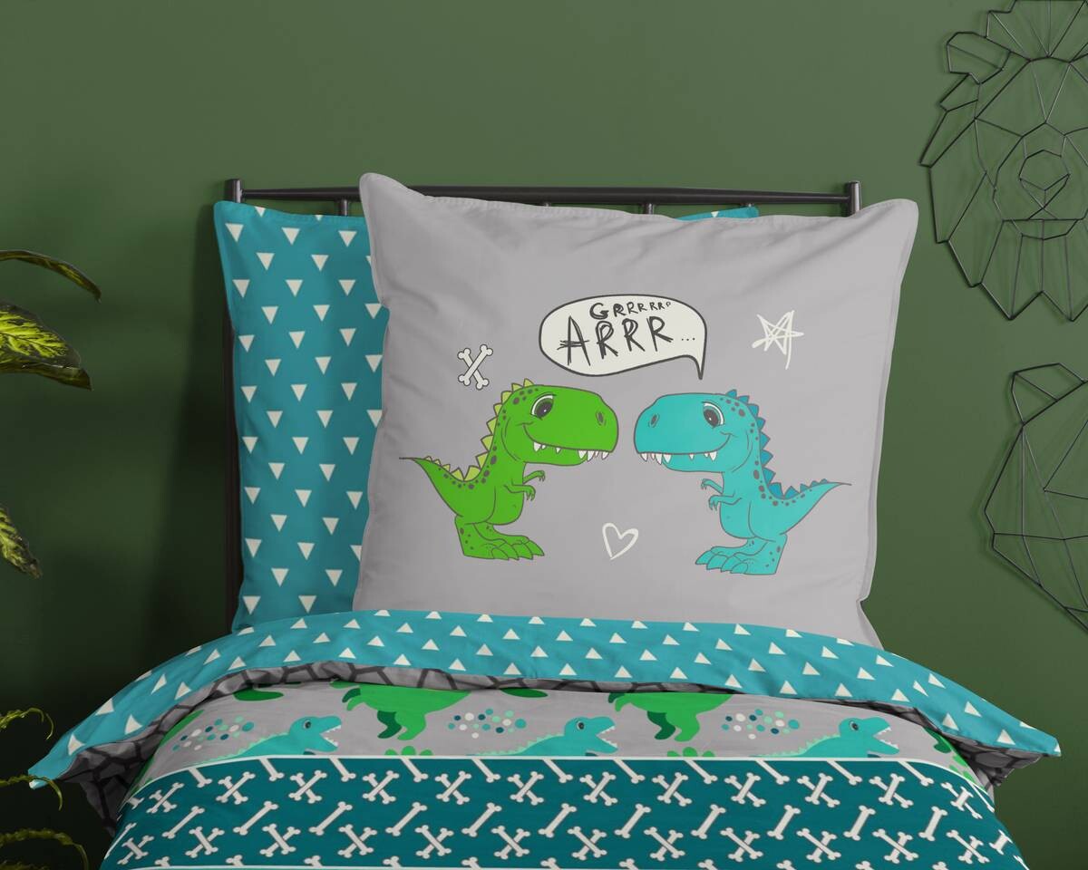 Baumwoll Bettwäsche Dinosaur Renforce