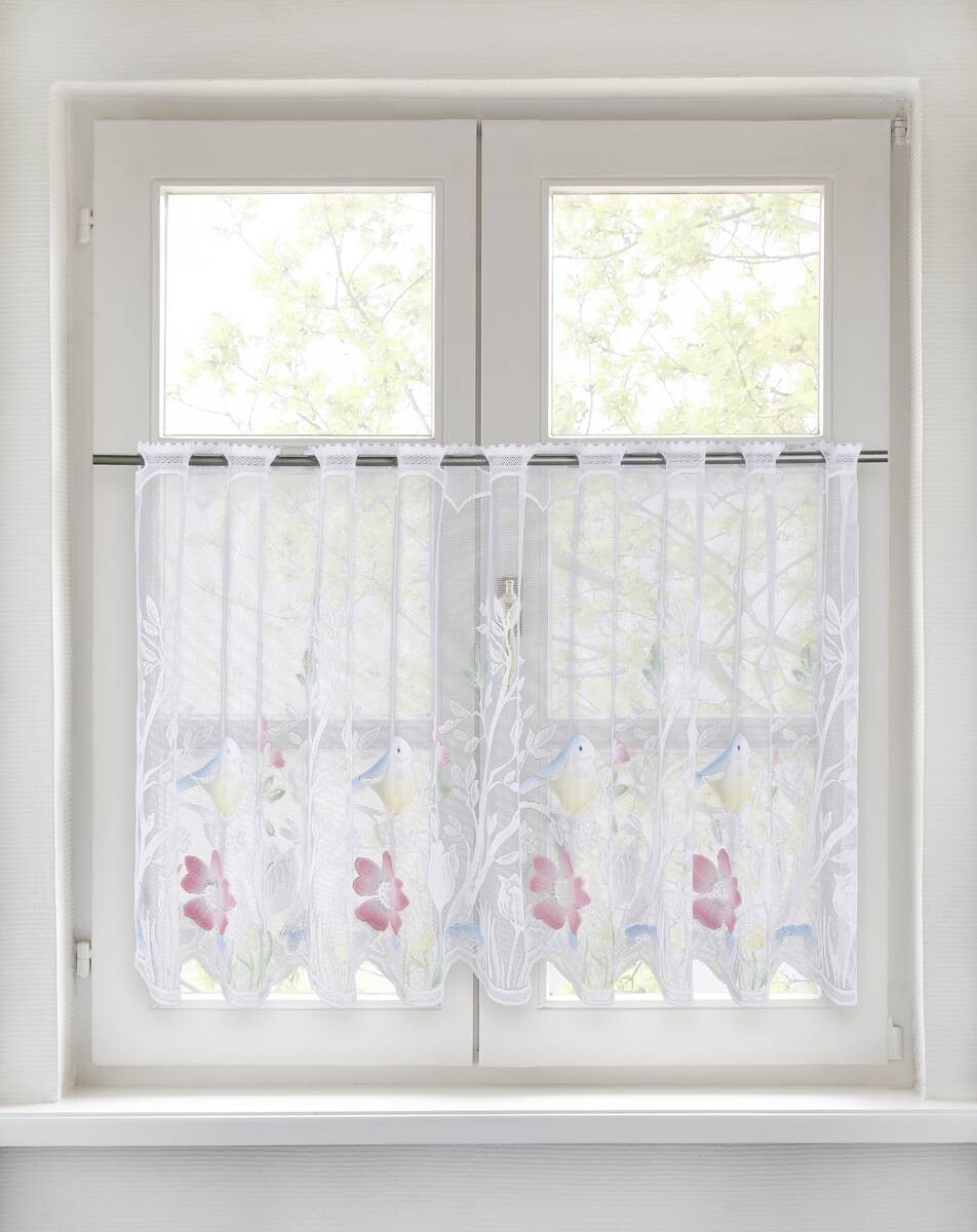 POCOline Scheibengardine Vogel bunt B/L: ca. 140x50 cm