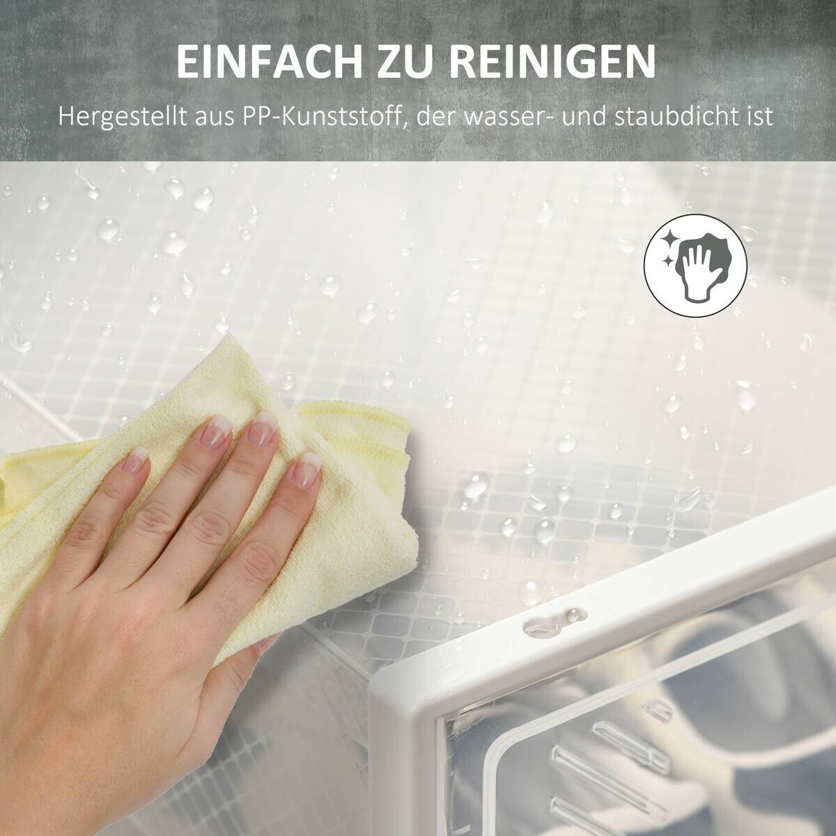 HOMCOM Schuhregal transparent Polypropylen B/H/L: ca. 35x25x19 cm
