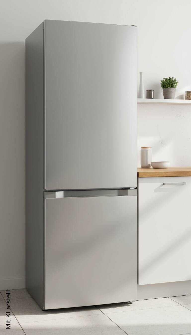 POCOline Kühl-/Gefrierkombination KGK 144-157 CIX Inox B/H/T: ca. 47x144x50 cm