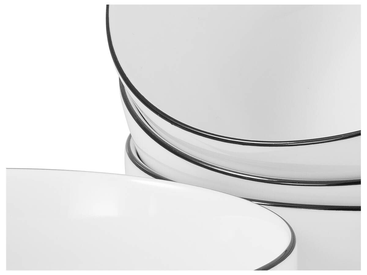 CreaTable Schüssel-Set Allround Black Line schwarz Porzellan