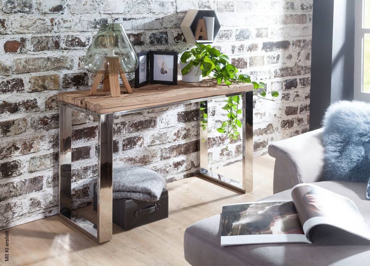 Konsolentisch braun Holz B/H/T: ca. 115x76x46 cm