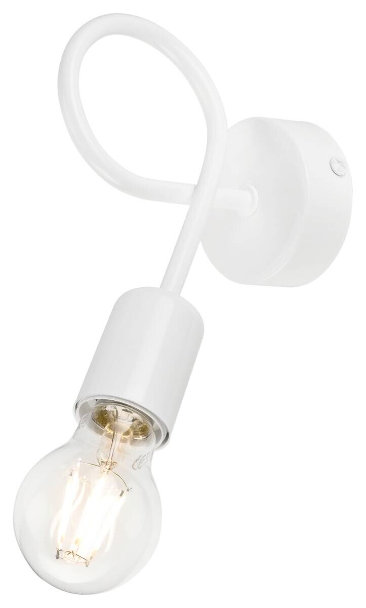 Lamkur Wandleuchte CAMILLA 36878 weiß Stahl H/L: ca. 18x8 cm E27 1 Brennstellen