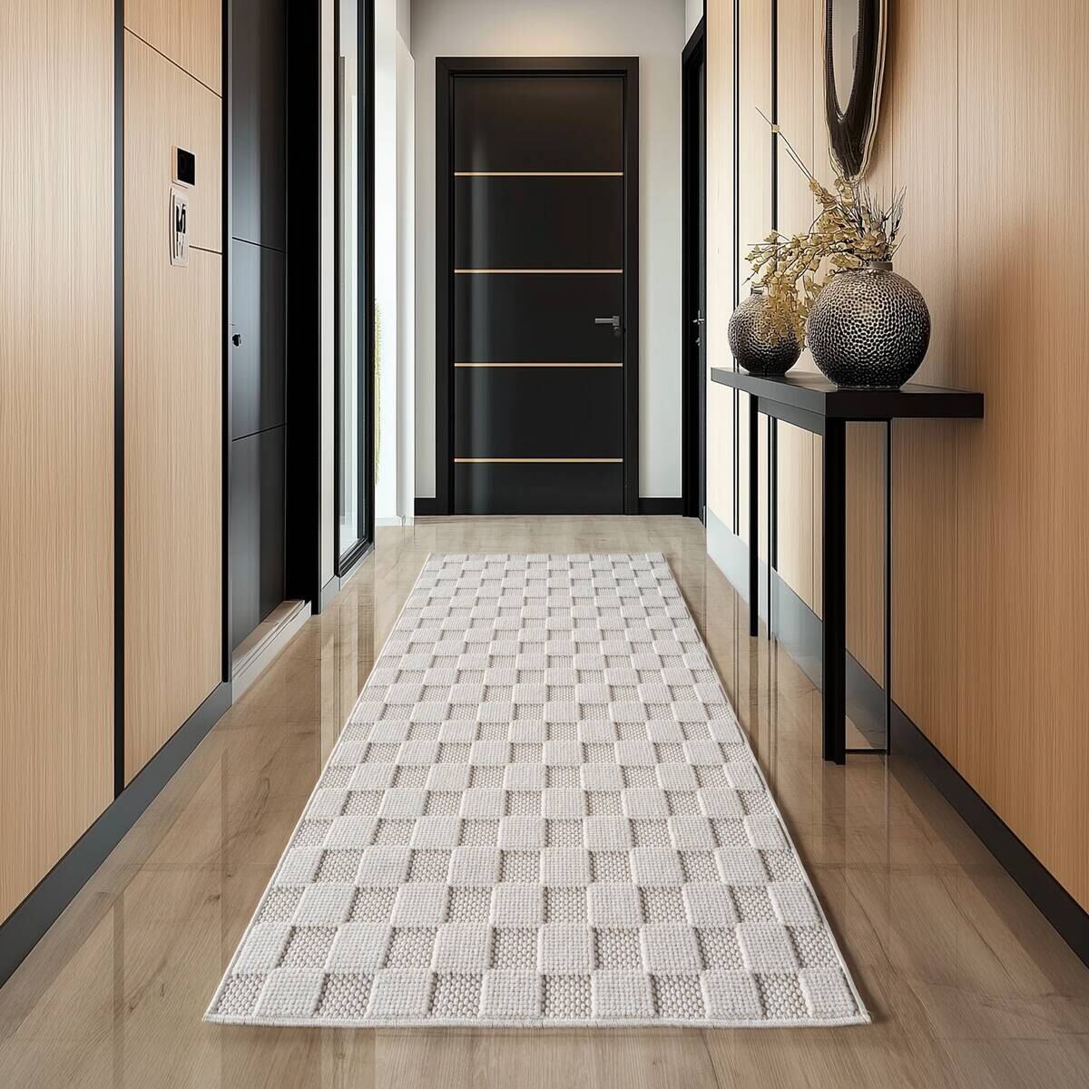Ayyildiz Kurzflorteppich HELIX creme B/H/L: ca. 80x0,7x250 cm