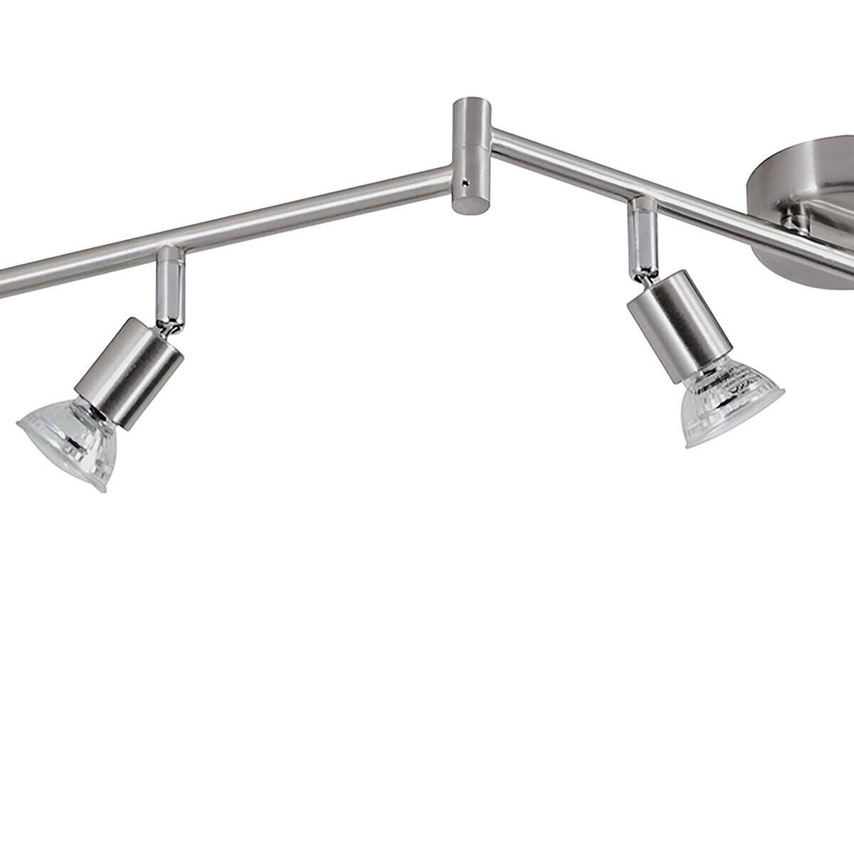 POCOline Spot 6-flg. Joris nickel matt Metall L: ca. 120 cm GU10 6 Brennstellen