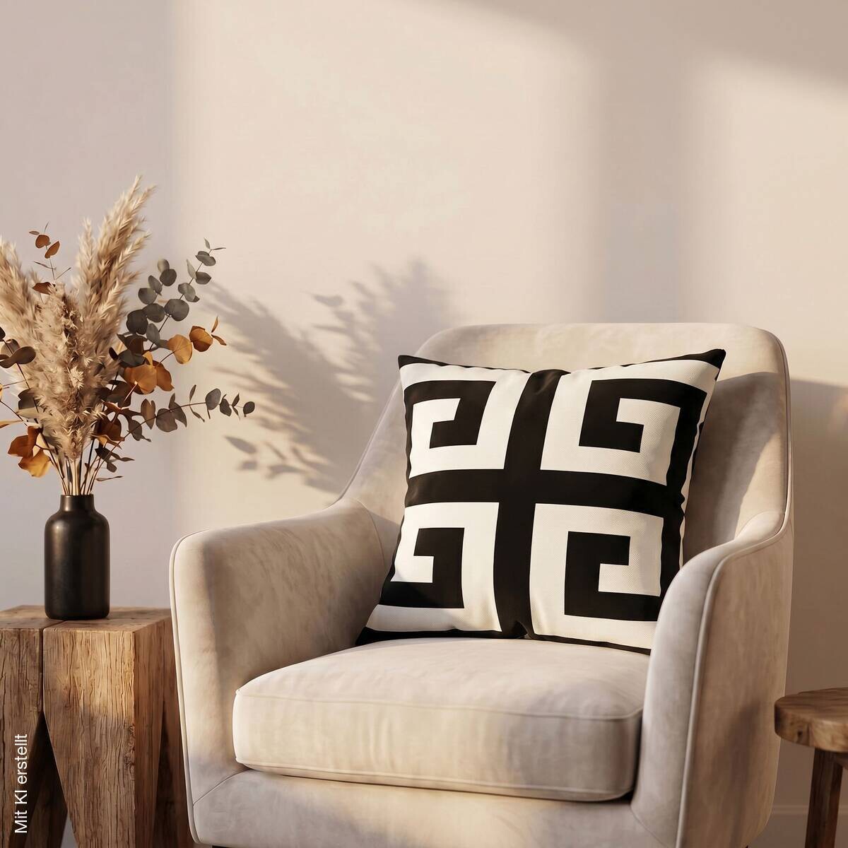 Kissenbezug schwarz Polyester B/L: ca. 43x43 cm