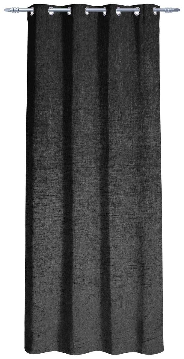 Ösenvorhang Chenille schwarz 100% Polyester B/L: ca. 140x245 cm