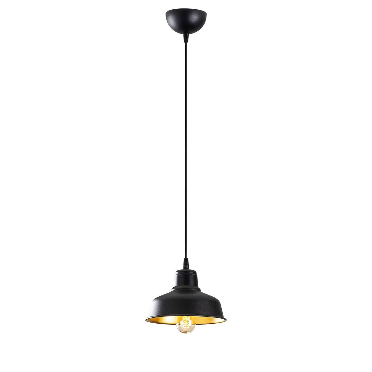 Opviq Pendelleuchte schwarz B/H/T: ca. 19x108x19 cm E27 1 Brennstellen