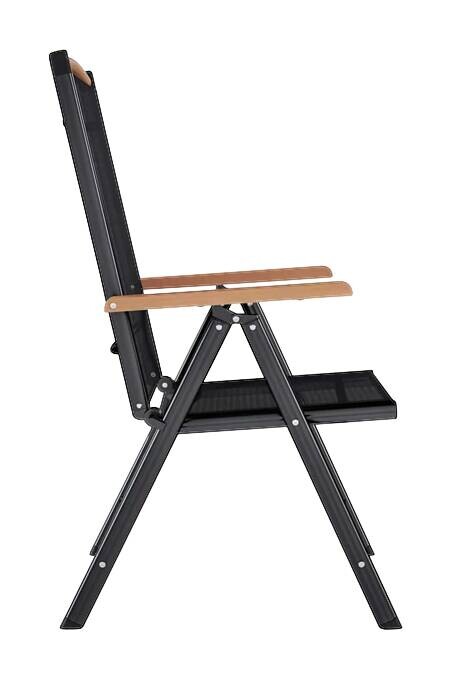 vidaXL Klappstuhl schwarz Textilene B/H/L: ca. 65x109x58 cm