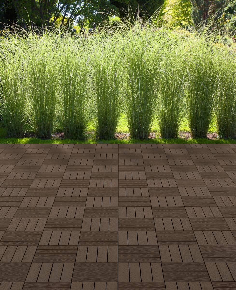 POCOline Terrassenfliese WPC, 6 Stück im Paket kaffee B/L: ca. 30x30 cm