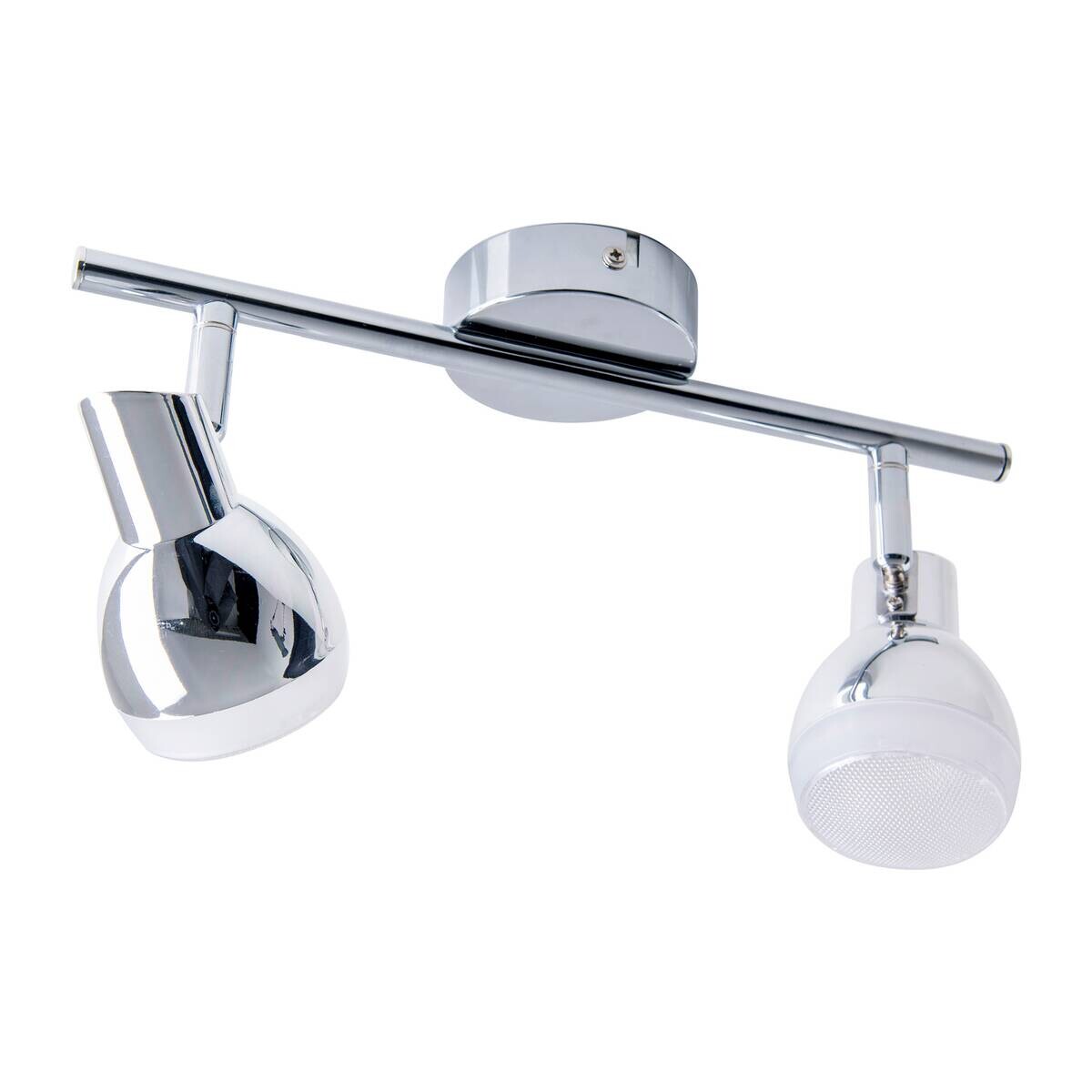 Näve Leuchten LED-Spot Chrom Kunststoff Metall B/H/T: ca. 30x13x8 cm 2 Brennstellen