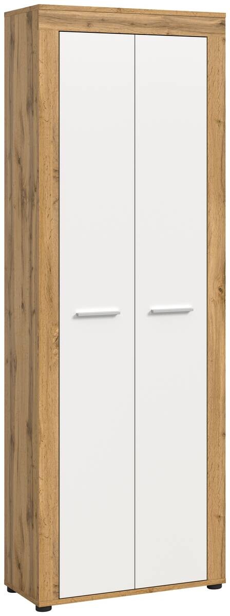 Schuhschrank JAM Eiche Wotan Nachbildung weiß B/H/T: ca. 64x191x35 cm