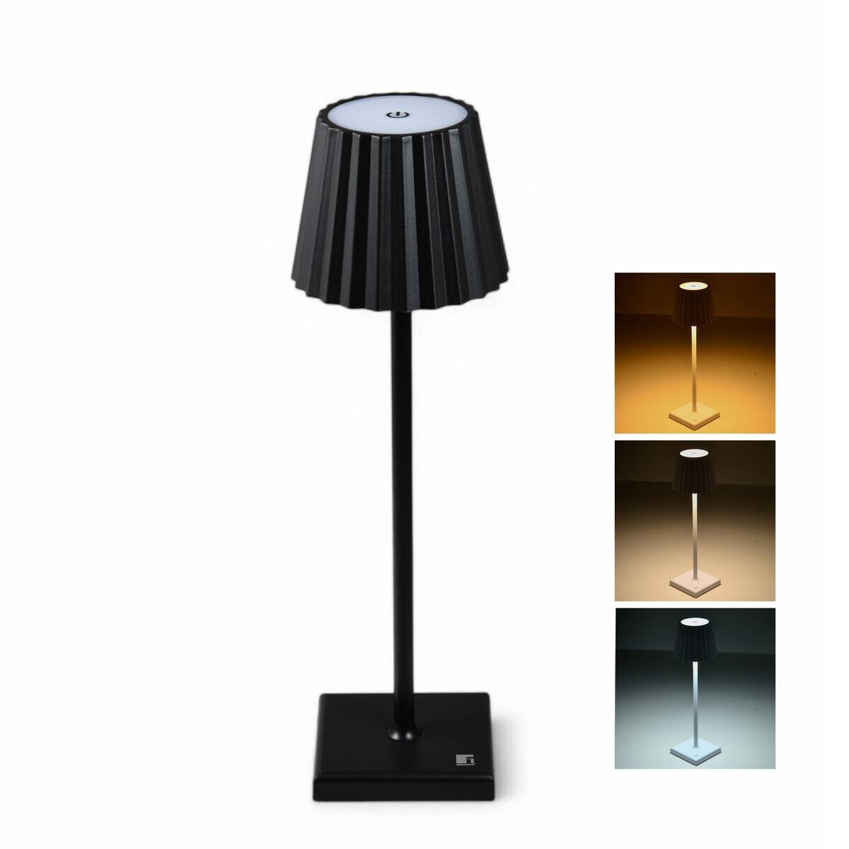 BERGNER LED-Tischleuchte Charcoal schwarz B/H: ca. 11,6x38 cm
