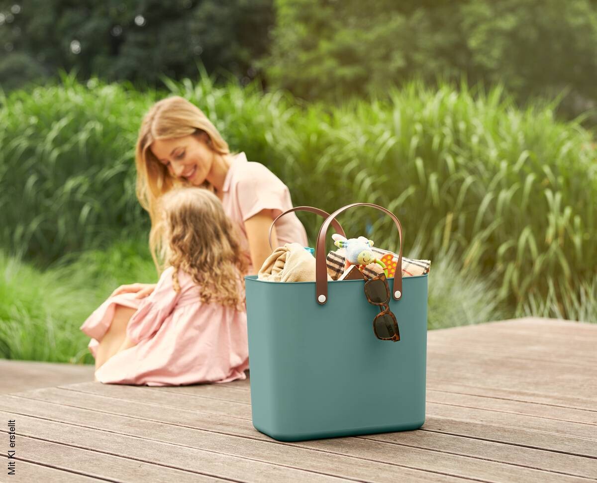 Rotho Tasche grün B/H/L: ca. 23,5x34x40 cm