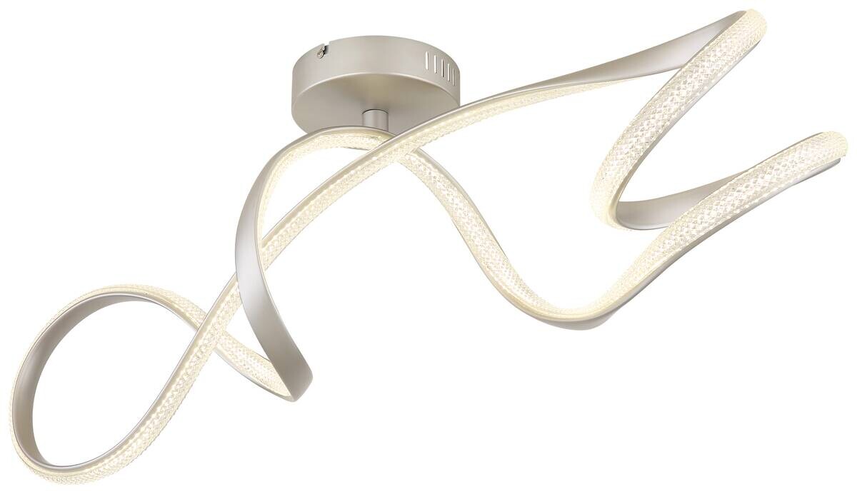 GLOBO LED-Deckenleuchte SWIRL 67341DN nickel Kunststoff Metall B/H/L: ca. 28x33x90,8 cm 1 Brennstellen