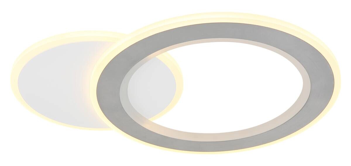 GLOBO LED-Deckenleuchte Opal weiß Metall Kunststoff B/H/L: ca. 38x4x51 cm 1 Brennstellen