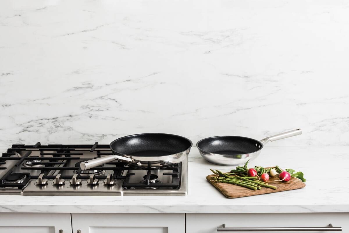 Ninja Bratpfannenset Foodi ZEROSTICK C62000EU silber Edelstahl 2 tlg.