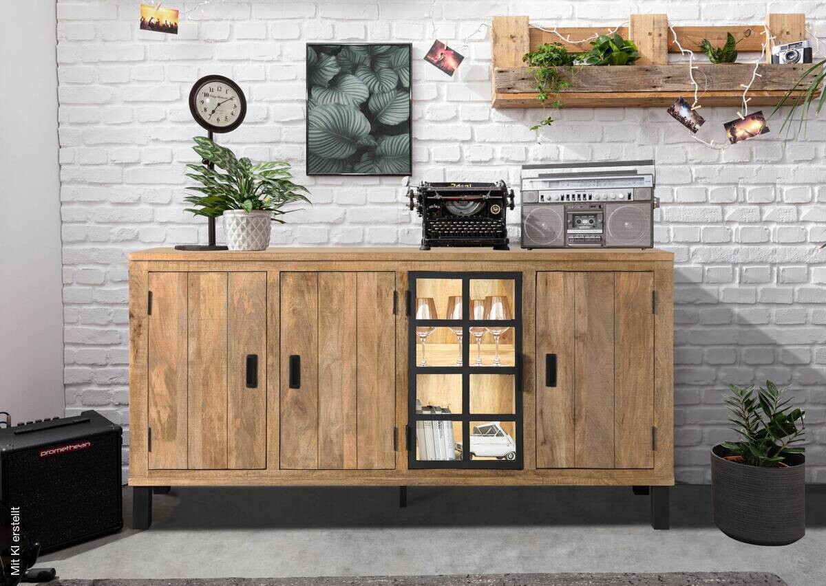 Sideboard Kali latte Mango B/H/T: ca. 145x90x40 cm
