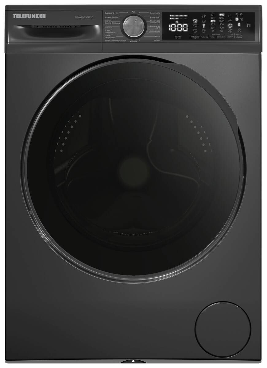Telefunken Waschmaschine TF-WM-5561T3 dark Inox B/H/T: ca. 59,7x84,5x55,7 cm ca. 8 kg