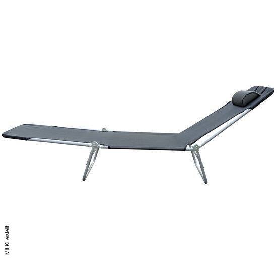 Outsunny Gartenliege schwarz Stahl B/H/L: ca. 56x24,5x182 cm