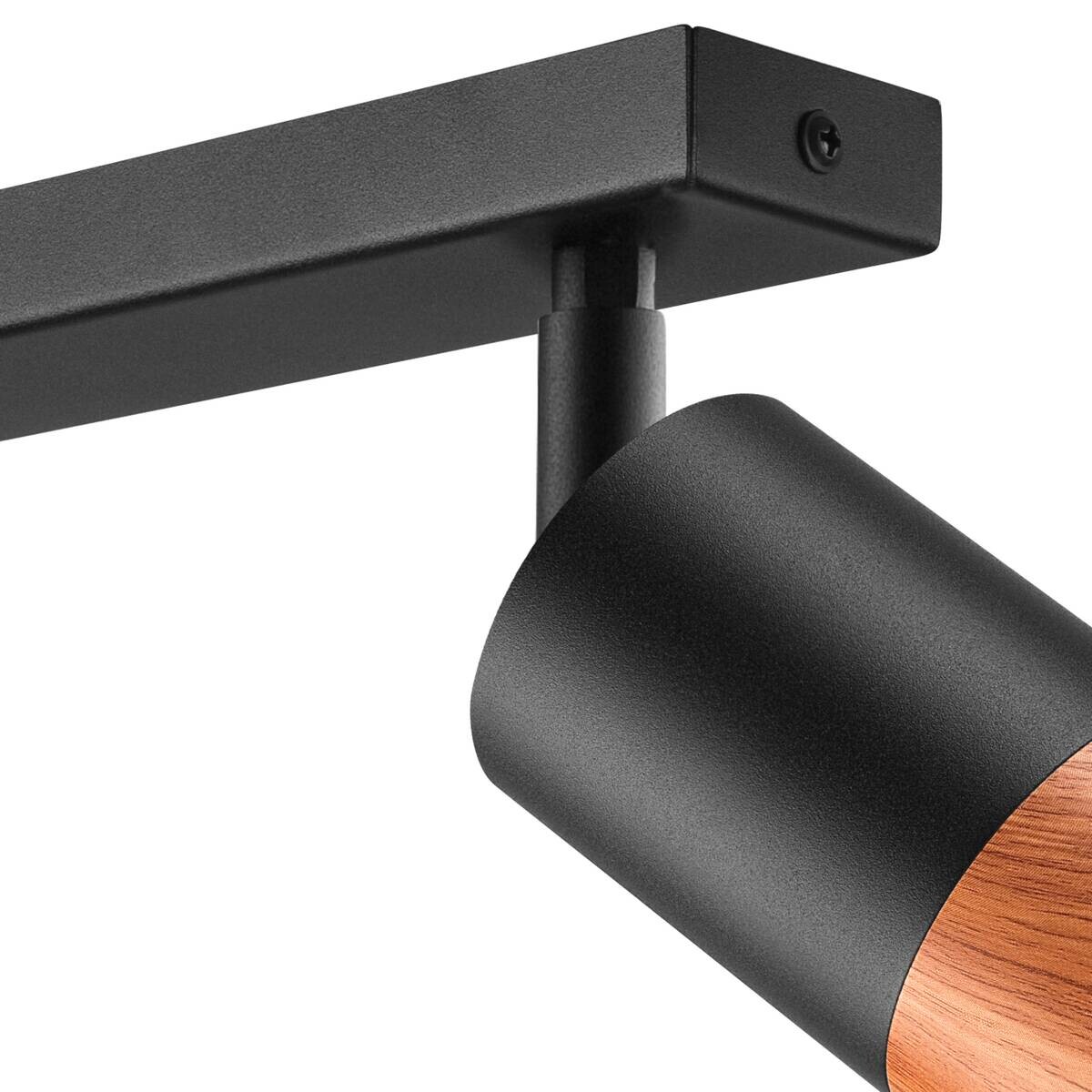 Lamkur Deckenleuchte schwarz Glas Stahl B/H/L: ca. 8x19x30 cm 2 Brennstellen