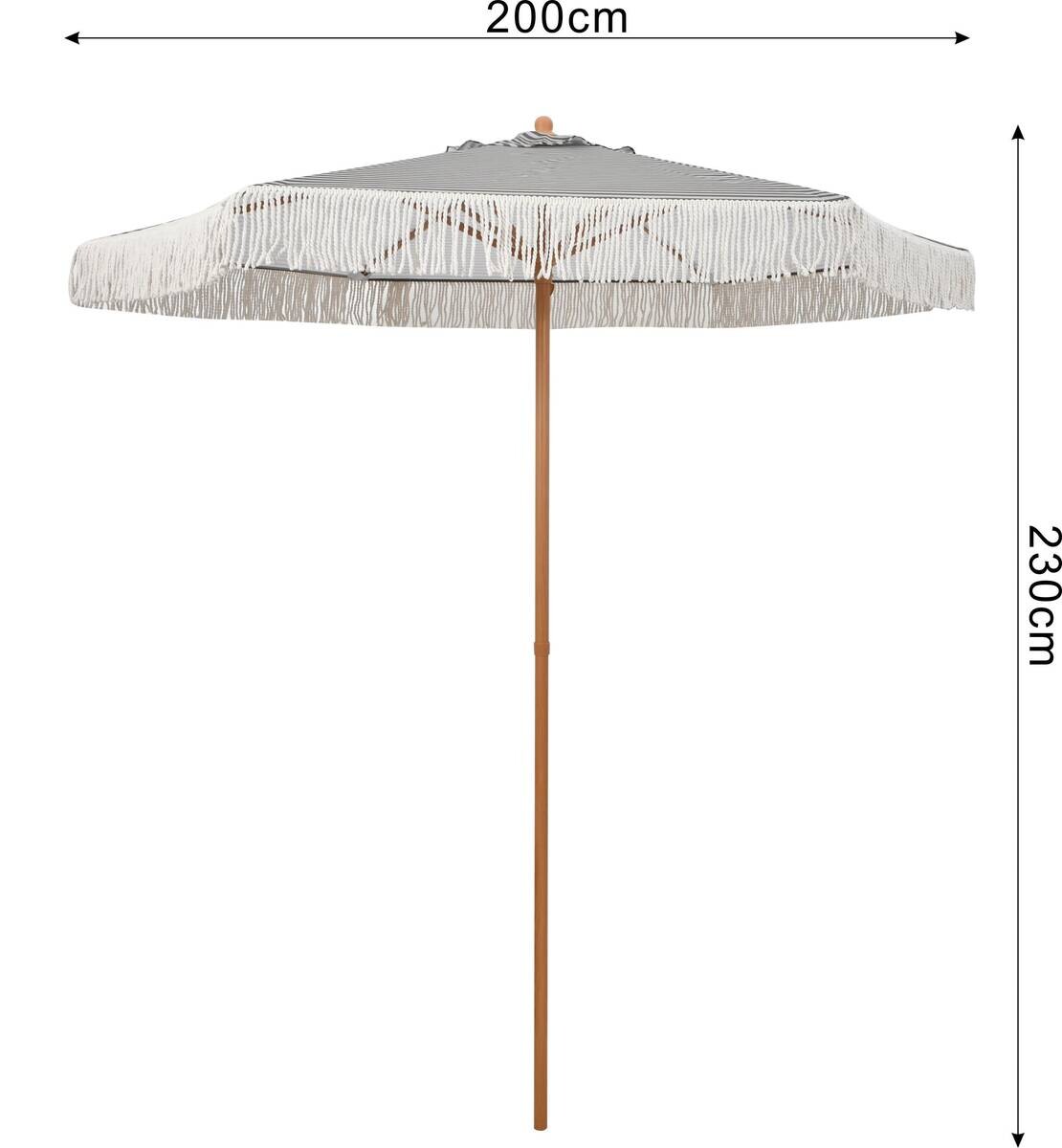 POCOline Sonnenschirm grau Stahl H/D: ca. 230x200 cm