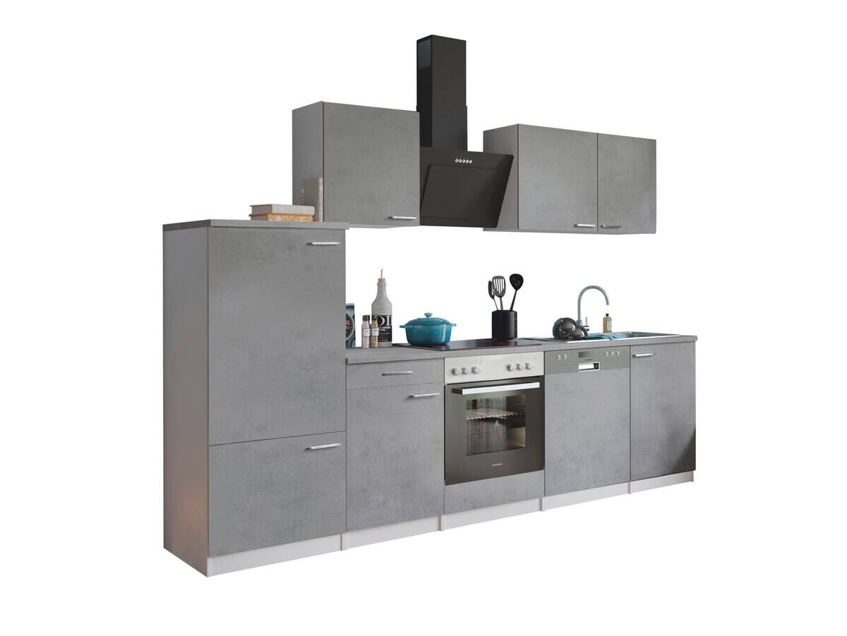 Respekta Küchenblock Malia Beton Optik B/H/T: ca. 280x200x60 cm