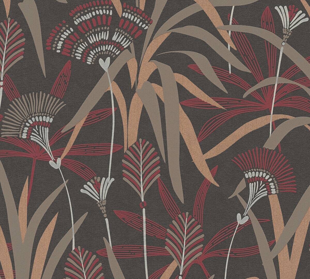 A.S.Creation Vliestapete silber rot schwarz B/H/D: ca. 53x1005x9,2 cm