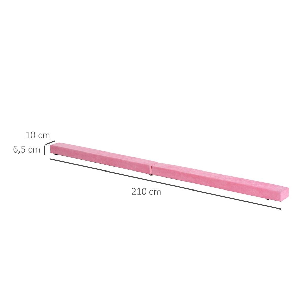 HOMCOM Fitness-Zubehör rosa Holz B/H/L: ca. 10x210x6,5 cm
