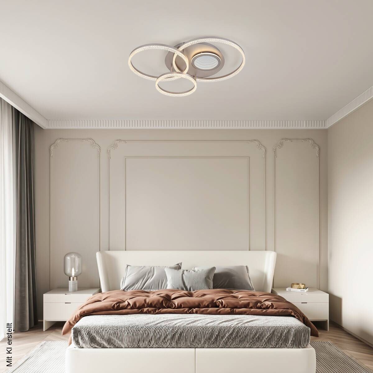 Nolo LED-Deckenleuchte champagner Metall