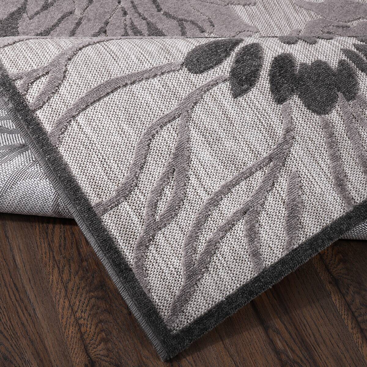 Sanat Outdoorteppich FLORAL grau B/L: ca. 80x150 cm