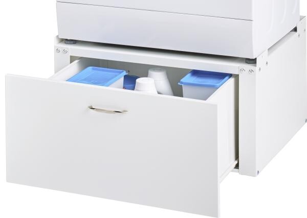 POCOline Waschmaschinen-Unterschrank weiß Metall