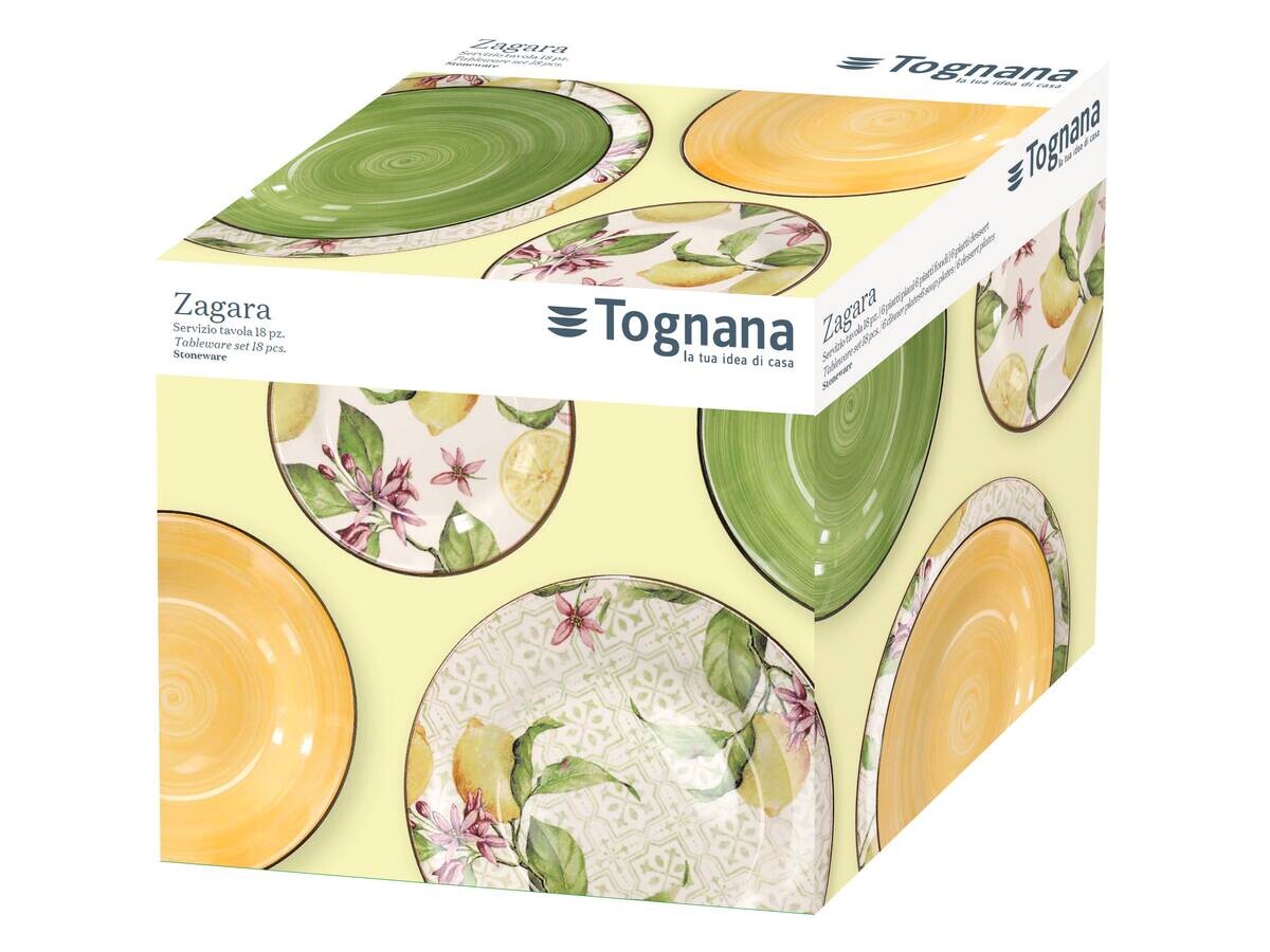 TOGNANA Tafelservice VELA-ZAGARA- mehrfarbig Keramik 18 tlg.