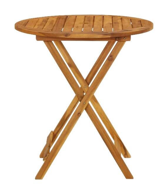 vidaXL Klapptisch braun Akazie B/H/L: ca. 70x75x70 cm