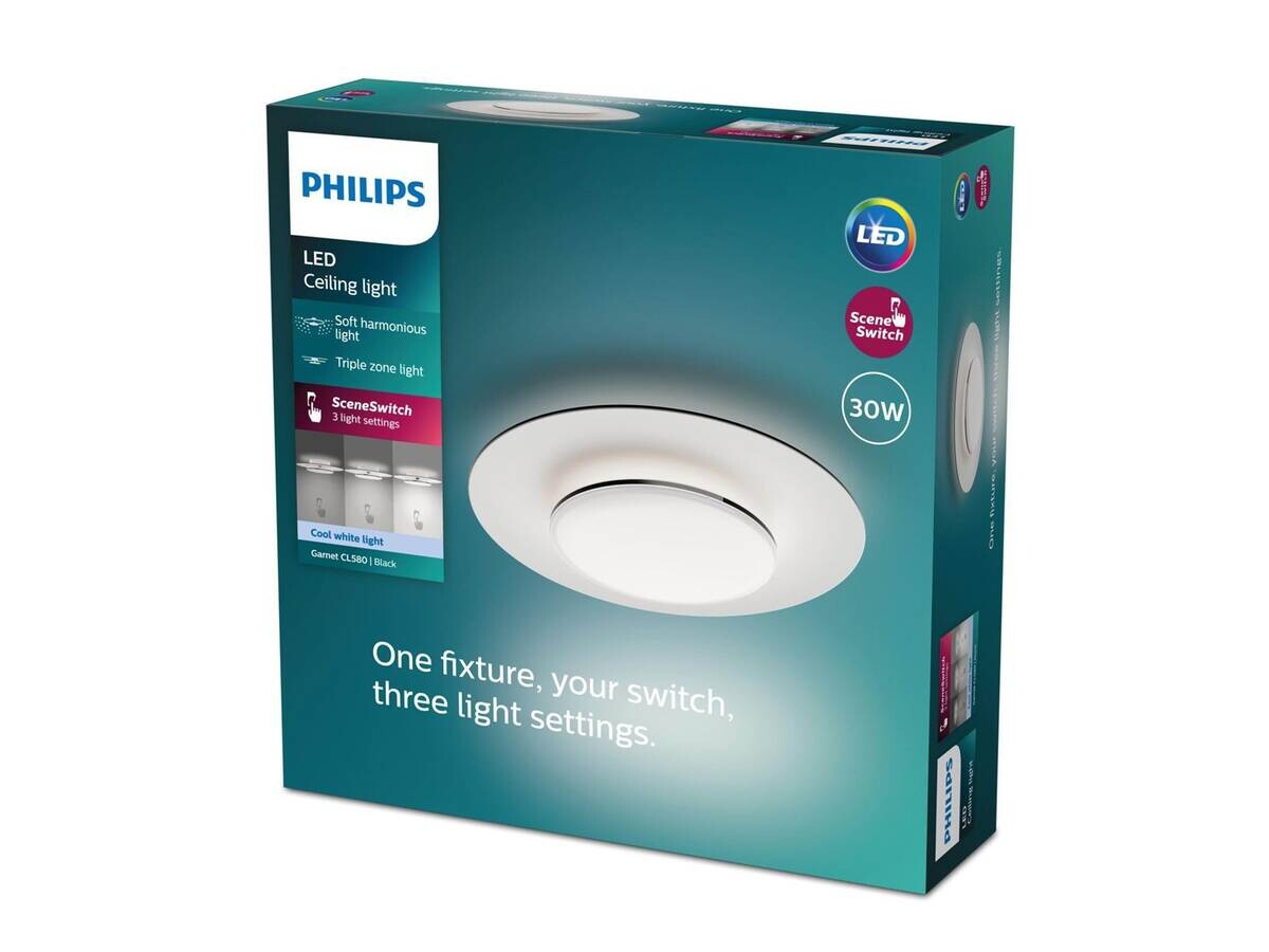 Philips Deckenleuchte Garnet weiß B/H/L/D: ca. 9x40x40x40 cm 1 Brennstellen