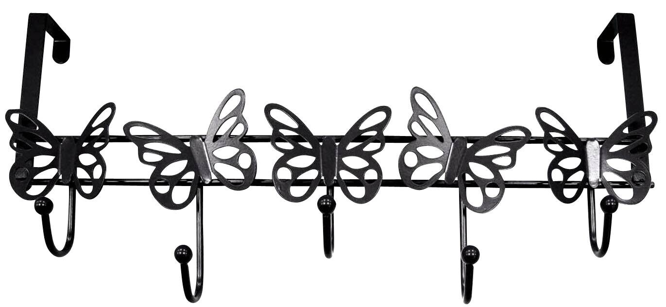 Türgarderobe Butterfly schwarz pulverbeschichtet Metall B/H/T: ca. 48x22x5 cm