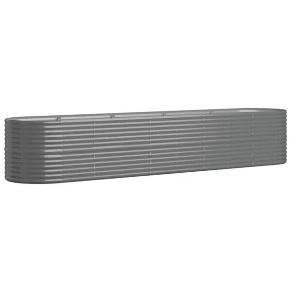 Hochbeet grau Stahl B/H/L: ca. 368x68x368 cm