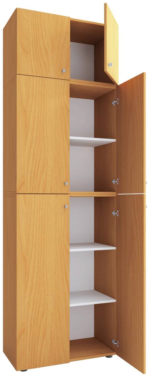 Schuhschrank Lona buche weiß B/H/T: ca. 70x223x39 cm