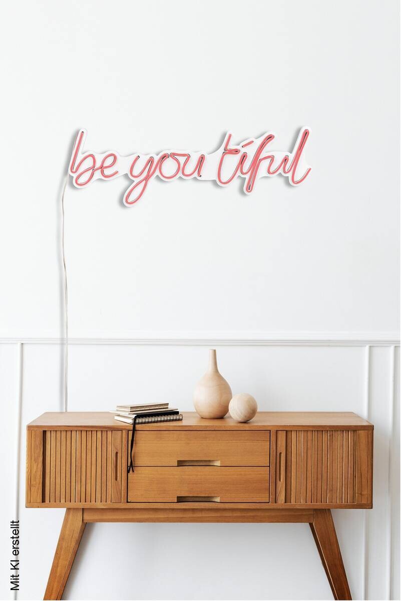 Opviq LED-Wandleuchte rosa PVC B/H/T/L: ca. 49x17x2x49 cm