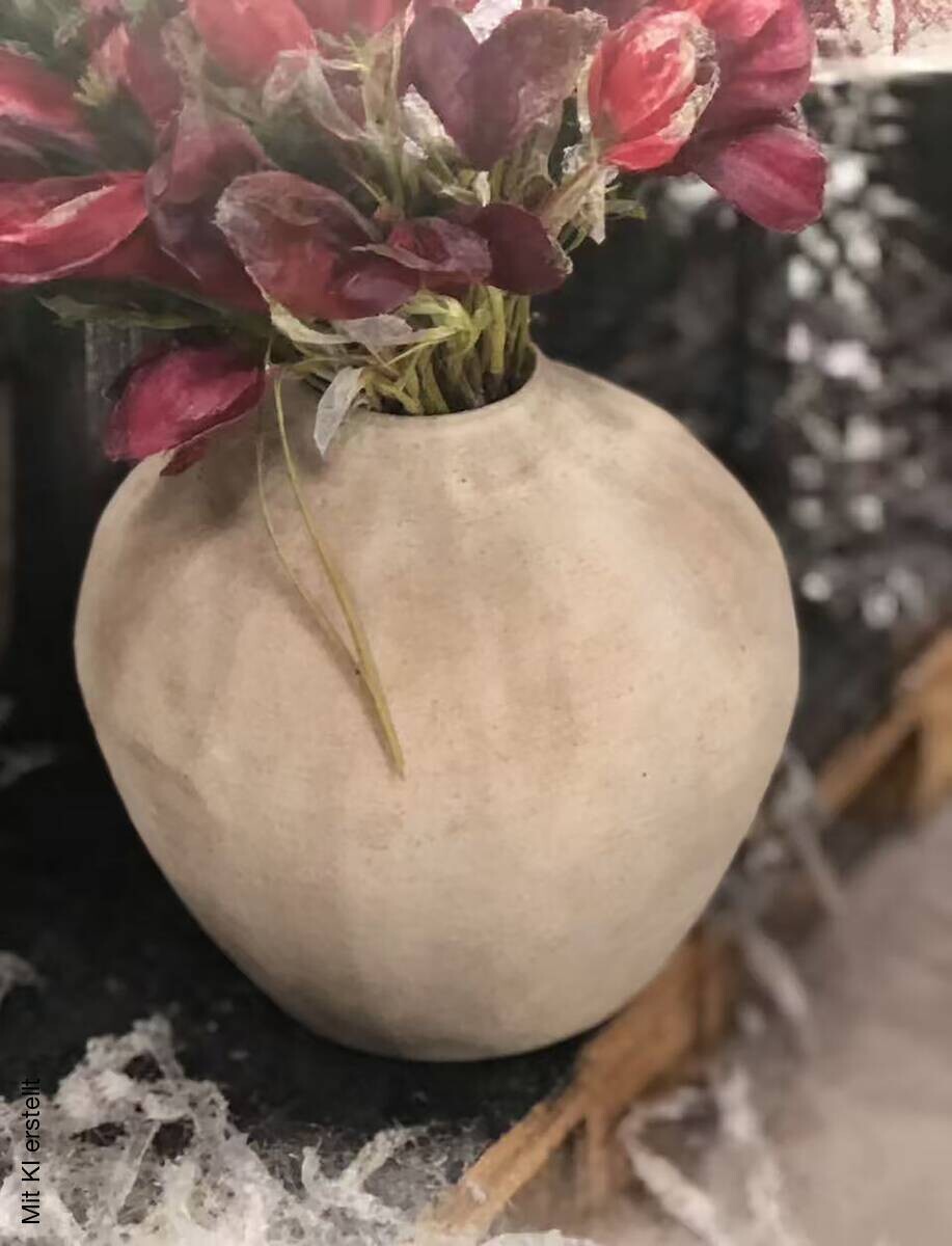 POCOline Vase sand Keramik H/D: ca. 30x25 cm