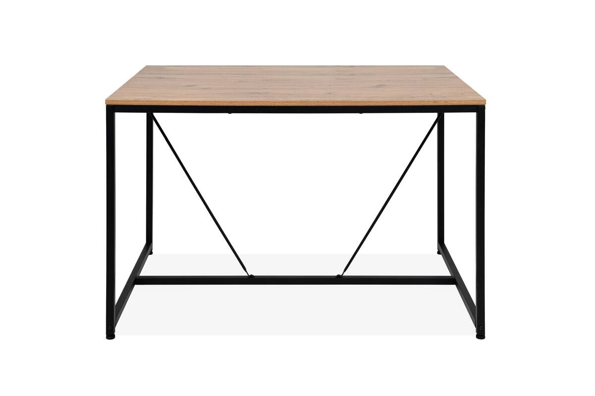 Tischgruppe Augsburg Eiche Artisan Nachbildung schwarz MDF B/H/T: ca. 120x75x80 cm