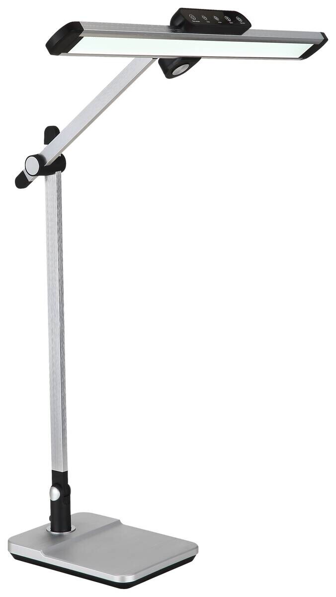 GLOBO LED-Tischleuchte silber schwarz Kunststoff Aluminium B/H/T: ca. 50x61,2x36,8 cm