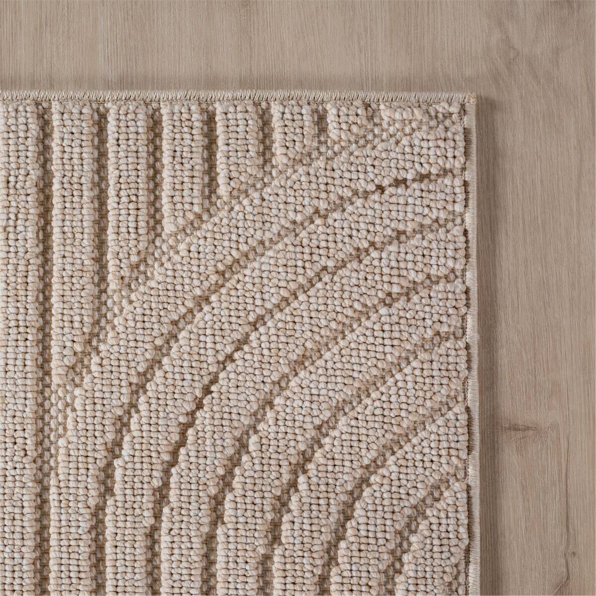 Ayyildiz Kurzflorteppich HELIX beige B/H/L: ca. 200x0,7x200 cm