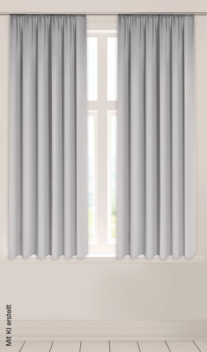 POCOline Verdunklungsvorhang Luna silber B/L: ca. 135x175 cm
