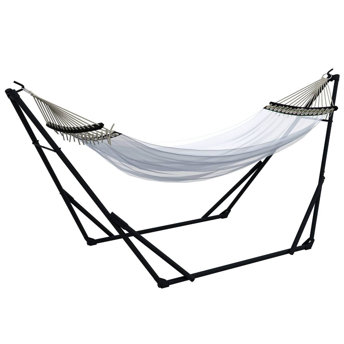 Outsunny Hängemattengestell weiß Nylon B/H/L: ca. 89x263x100 cm